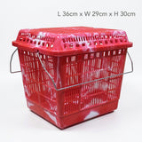 Hand Camping Picnic Storage Baskets Shopping Hamper with Lid and Handle