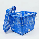 Hand Camping Picnic Storage Baskets Shopping Hamper with Lid and Handle
