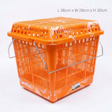 Hand Camping Picnic Storage Baskets Shopping Hamper with Lid and Handle