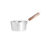 ARTC Aluminum Milk Pan with Wooden Handle - Aluminum Saucepan - Pouring Spout with Hanging Loop