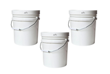 ARTC All Purpose BPA Free Heavy Duty Plastic Pail Paint Bucket 10 LTR, White, 3 pieces Set