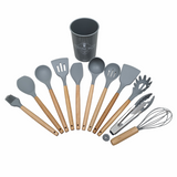 ARTC 12Pcs Silicone Non-stick Barreled Cooking Utensils Set