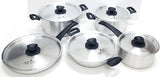 Pure Aluminium Induction Cookware Cooking Pot Set of 5pcs