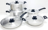 Pure Aluminium Induction Cookware Cooking Pot Set of 5pcs