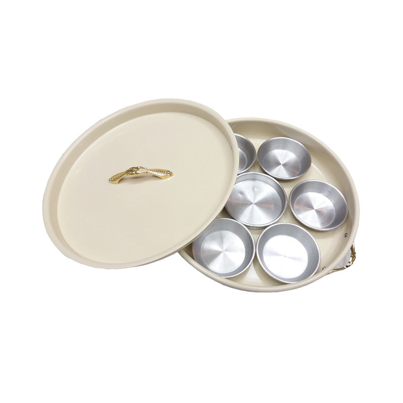 Breakfast serving tray or Dry fruit Serving 7 partition with cover Bei ...