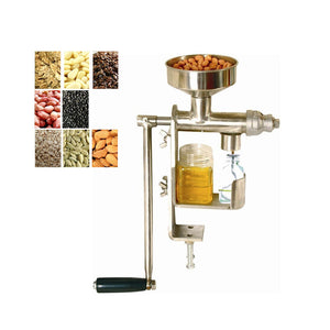 Manual home oil press machine stainless steel heavy duty seed oil expeller
