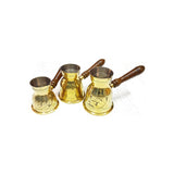 Golden Engraved Turkish Arabic coffee warmer 3 pieces set