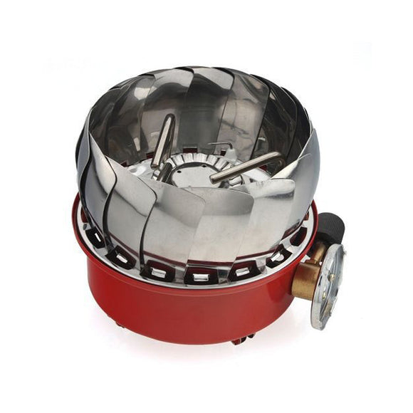 Small Outdoor Windproof Camping Stove Gas-Powered