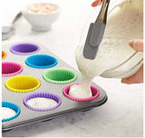 12Pcs/pack 7cm Silicone Soft Round Cupcake Mold