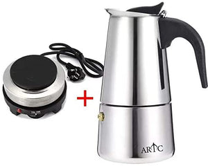 Espresso Coffee Maker Mocha Pot With Mini Electric Hot Plate YQ-105
