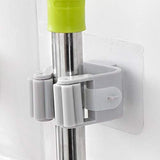 ARTC Non Punch Adhesive Wall Mounted Mop Holder, Clip