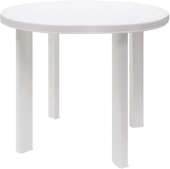 Plastic White Round Table - 85cm