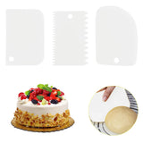 3Pcs Plastic Cake Scraper and Baking Pastry Tools