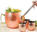 ARTC Hammered Mojito Moscow Mule Copper Mugs Set of 5 Pieces Gold