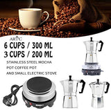 ARTC® Espresso Coffee Maker, Mocha Pot With Mini Electric Hot Plate,Yq-105
