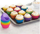 12Pcs/pack 7cm Silicone Soft Round Cupcake Mold