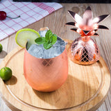 ARTC Solid Copper Pineapple Tumbler/Mug with Copper Straw