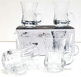 ARTC Arabic English Glass Tea Cup 6 PCs Set