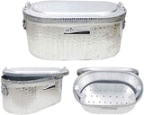ARTC® Hand Made Frying Pot Or Mandi Biryani Ouzi Chafing Dish Aluminium Cooking Pot Oval Shape