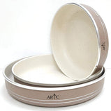 ARTC Forged Aluminium Cake Mold Pan Granite Coated 3 piece Set Orange