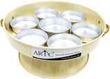 ARTC® Breakfast serving tray or Dry fruit Serving 7 partition with stand 35cm - Beige Color