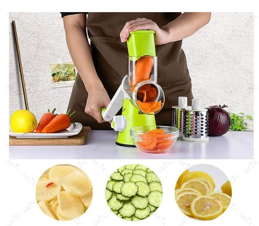 PREMIUM QUALITY Tabletop Drum Grater 3 in 1 White Color