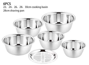 ARTC 6pcs Mixing Bowl With Grater Plate